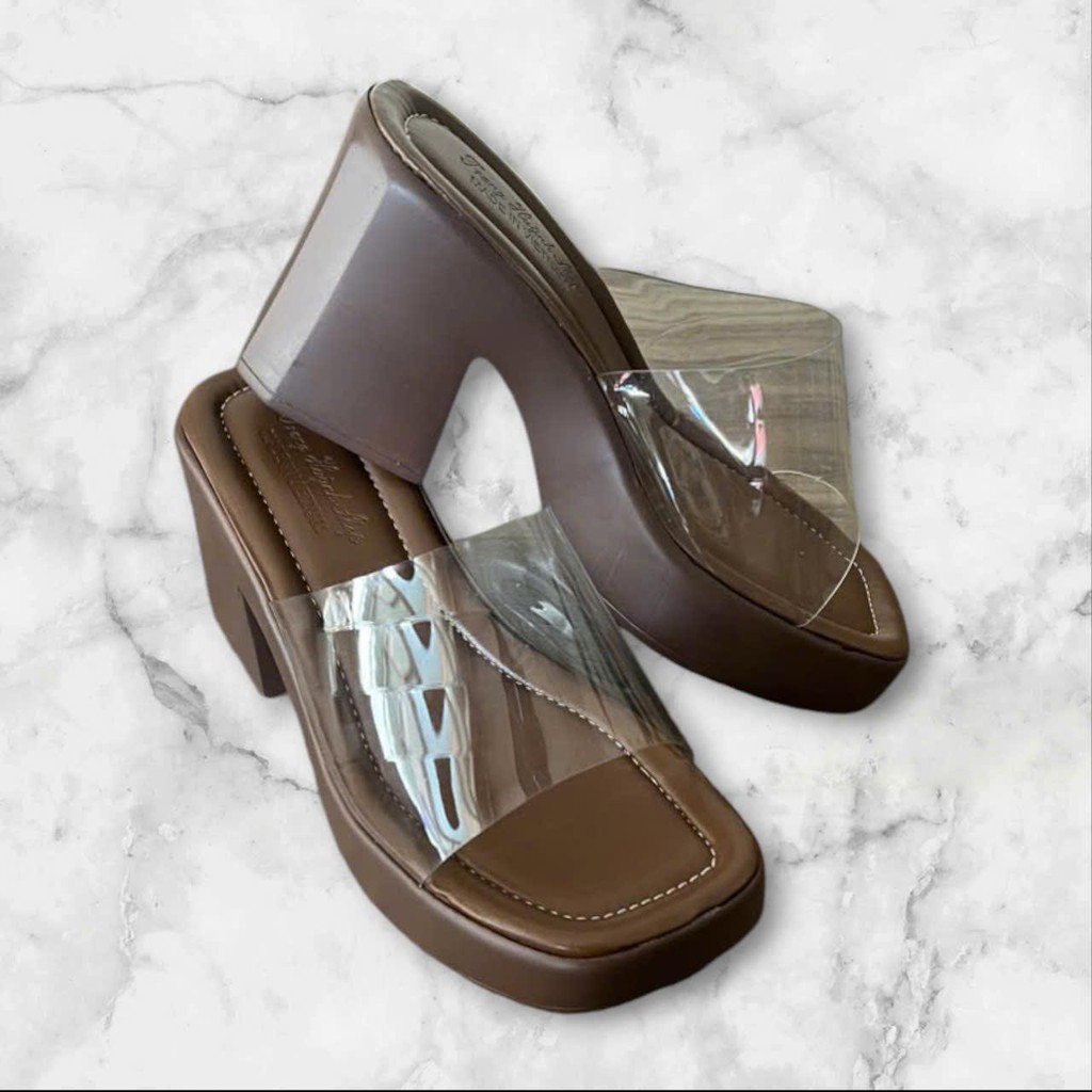 DÉP NỮ CAO GÓT - ĐẾ CAO ̣9F -(MS 25) - QUAI TRONG GiàY DéP Shoes Cao Su - 2