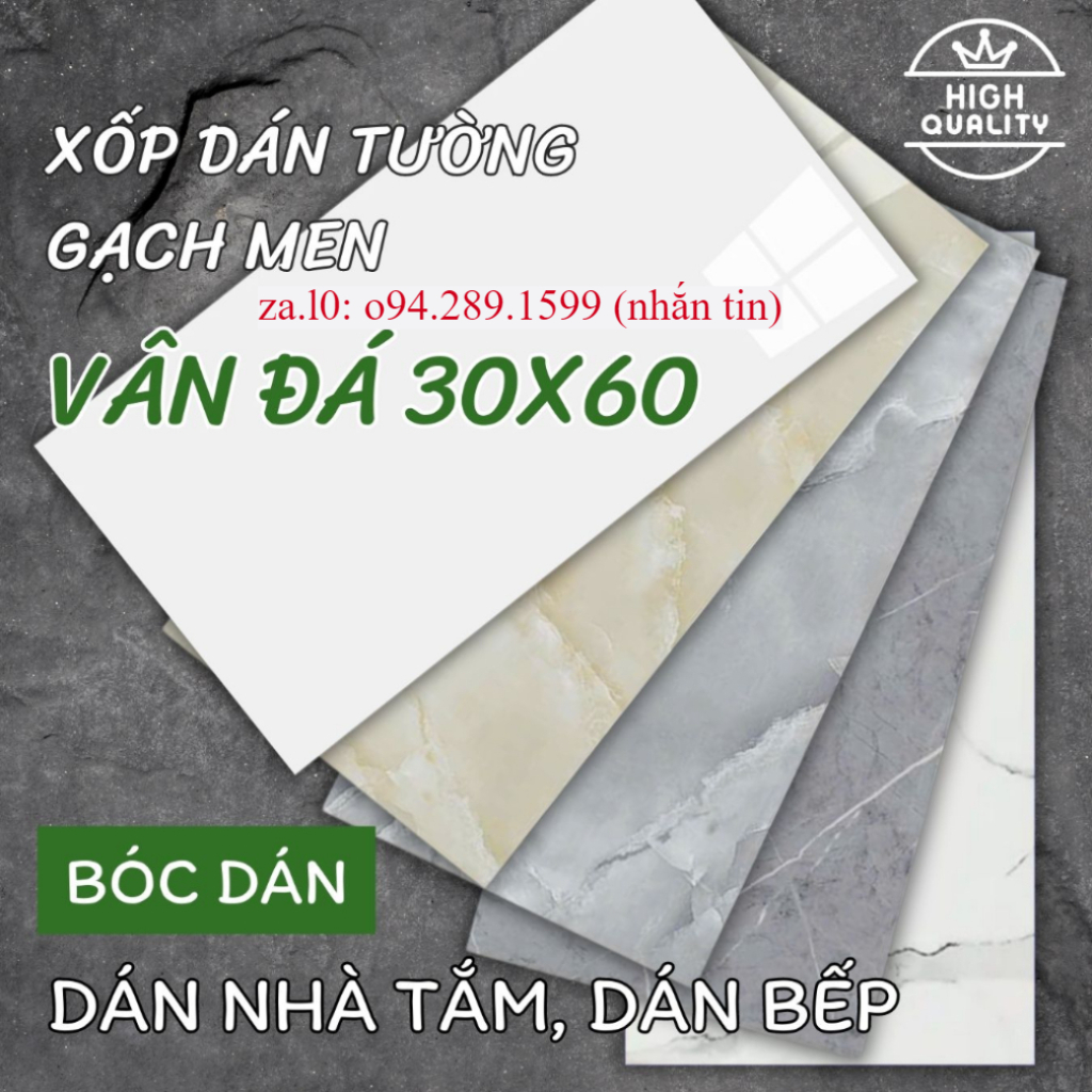 10 Tấm ốp tường PVC vân đá 30x60 có sẵn keo, Miếng dán tường giả đá cao cấp, giả gạch men giá rẻ