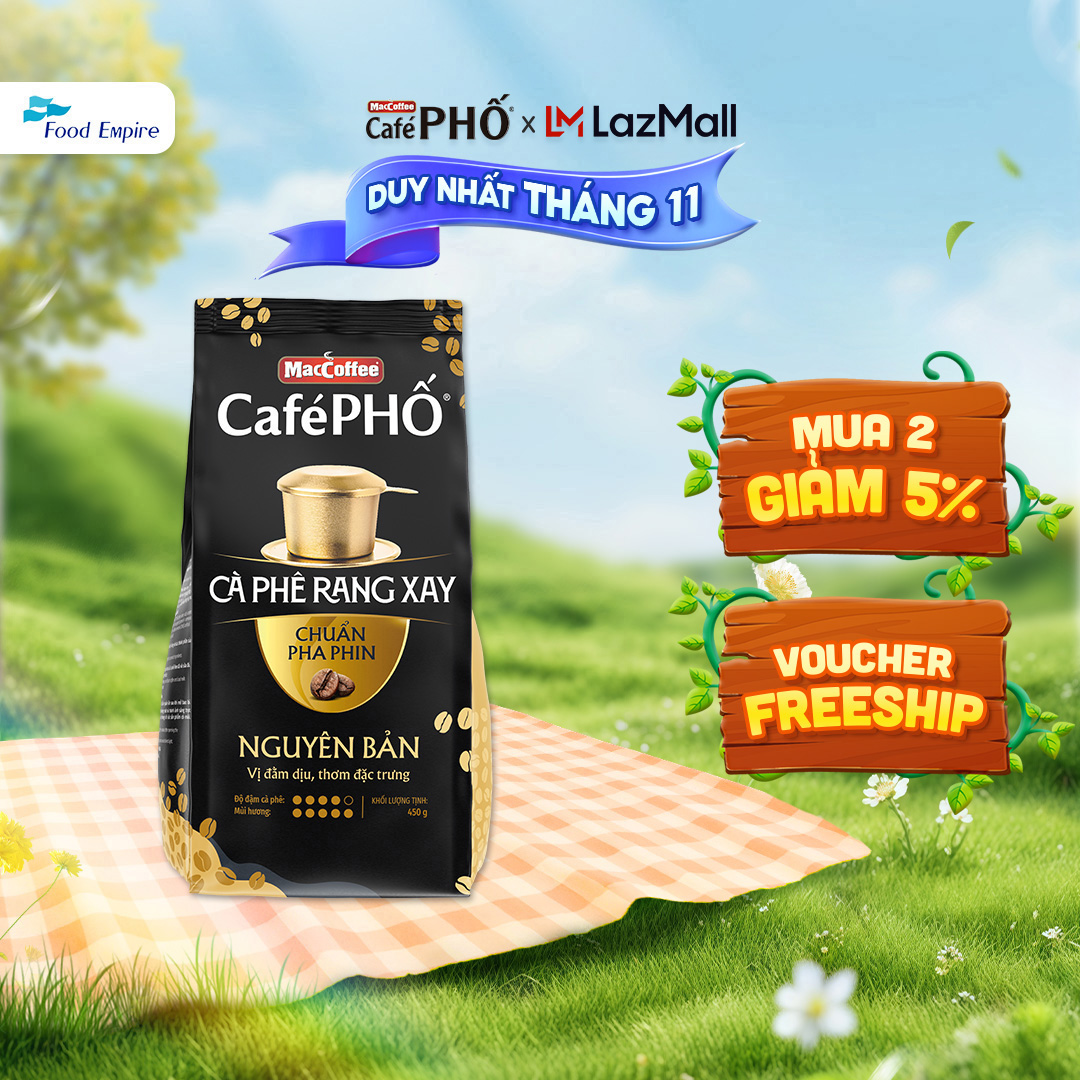 Túi cà phê Phố Rang Xay - MacCoffee 450gr