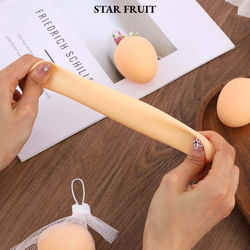 STAR FRUIT⭐ Realistic Egg Squishy Stress Relief Toy TPR Slow Rebound Anti-Stress Plaything for Adults and Kids ราคา 18 บาท*ส่งฟรี