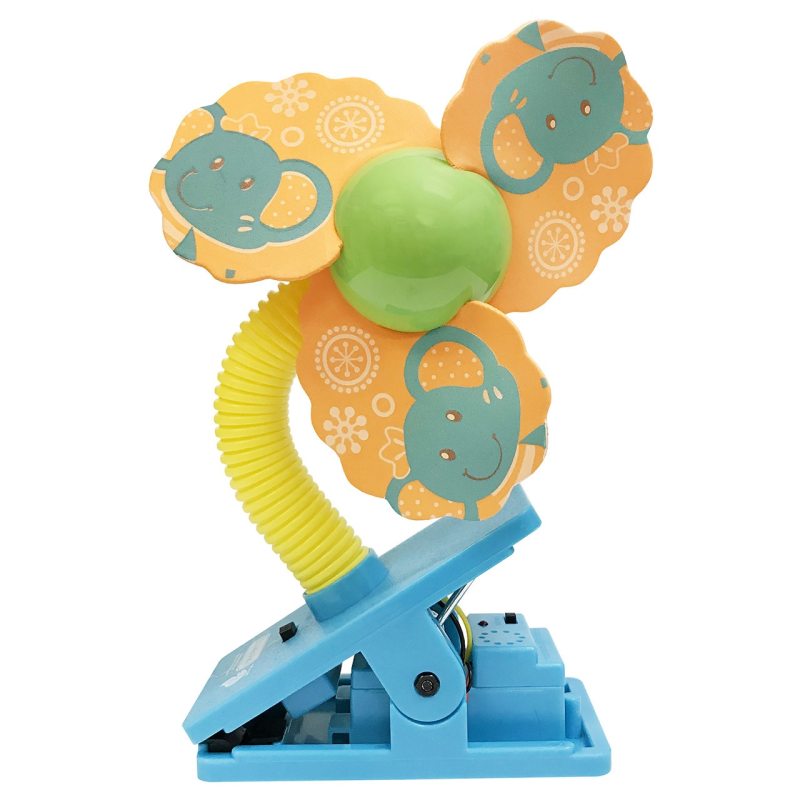 Lucky Baby Mini Safety Clip on Fan W/Ultrasonic Mosquito Repellent - Elephant Singapore