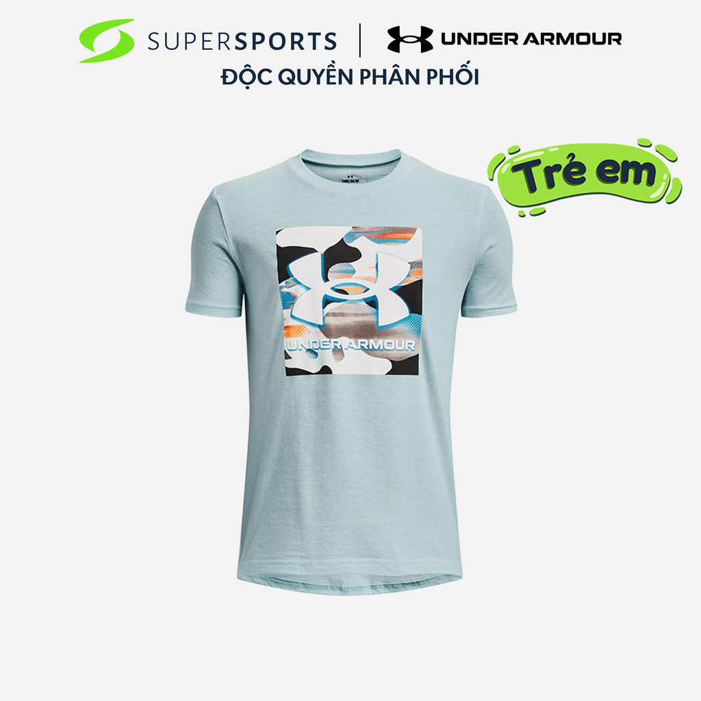 Under armour áo thun bé trai big logo camo 1375136-469