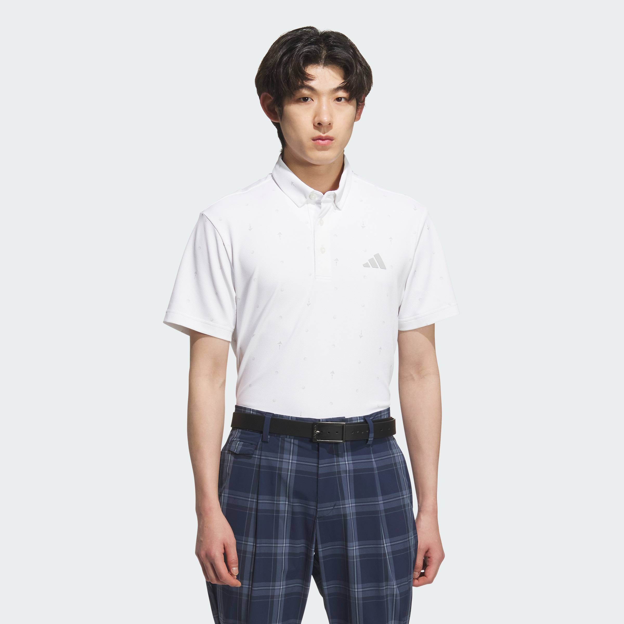 [0H-2H 15.7-VOUCHER 15%] adidas Golf PG Monogram Short Sleeve Polo Shirt Men White JE7146