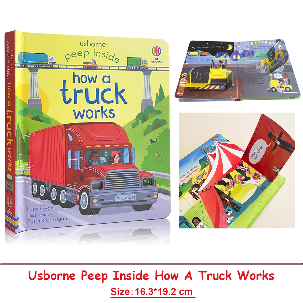 Usborne Peep Inside How A Truck Works  Educational English Picture Book For Kids Children Bedtime Reading 3D Board Books 2025 LKC