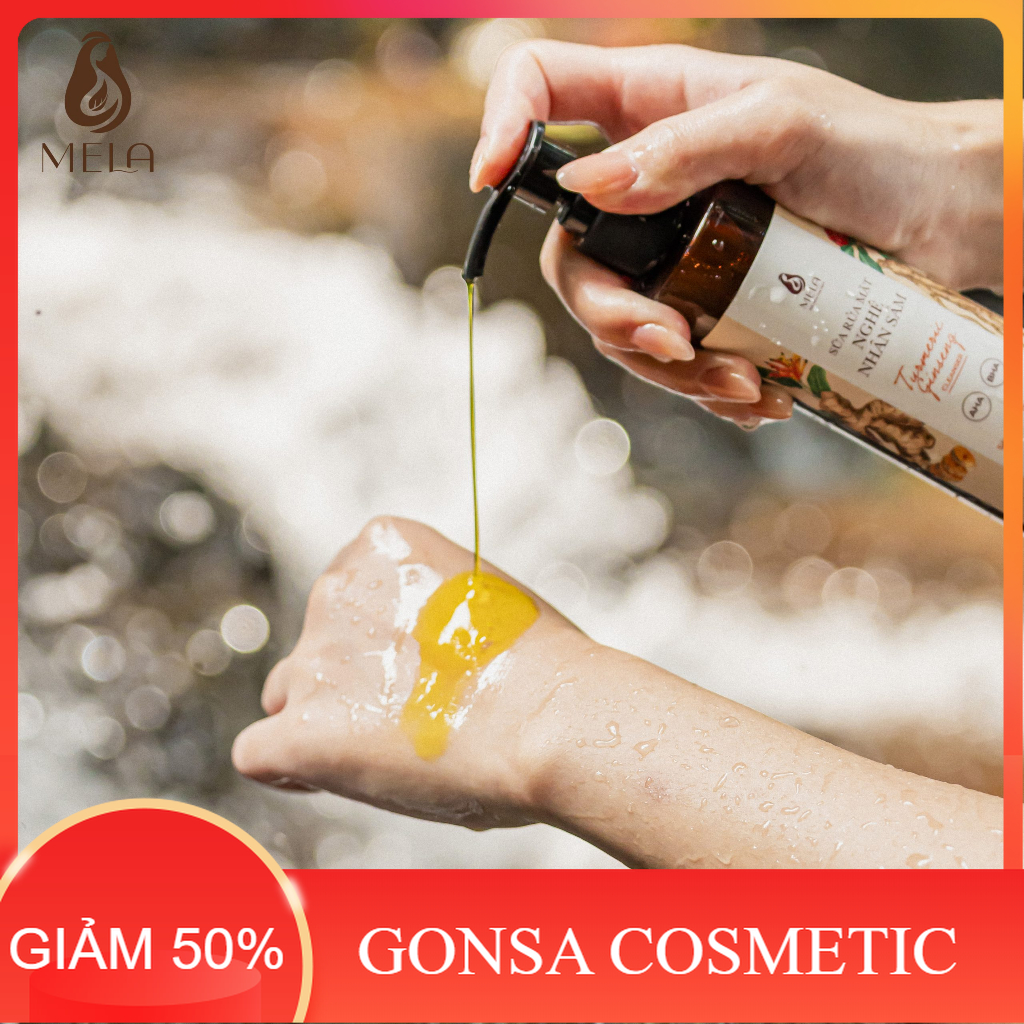 Sữa Rửa Mặt Nghệ Nhân Sâm MELA Giảm Mụn Sáng Da Sạch Sâu Lỗ Chân Lông 200ml - GONSA COSMETIC