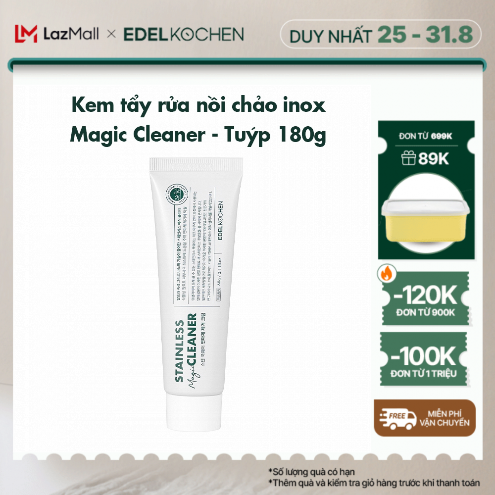 Kem tẩy rửa nồi chảo inox Edelkochen Magic Cleaner – 60g/ Tuýp