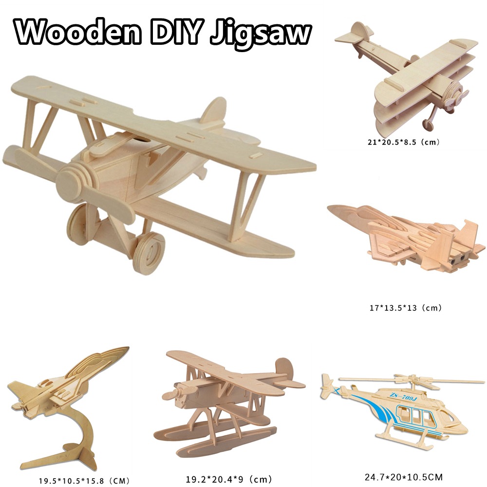 Nhà từ thiện prefix78ix2 mô hình tự làm máy bay 3D bằng gỗ thủ công hình ghép bằng gỗ máy bay gỗ Tabletop decors máy bay ghép hình buildadultsdiy Kit trẻ em Quà tặng
