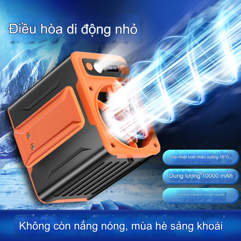 Quạt Mini Đeo Thắt Lưng Tirek F13 - Quạt Làm Mát Lưng. Chạy Liên Tục 15-48h. Tích Hợp Sạc Dự Phòng 10000mAh. BH 12 Tháng