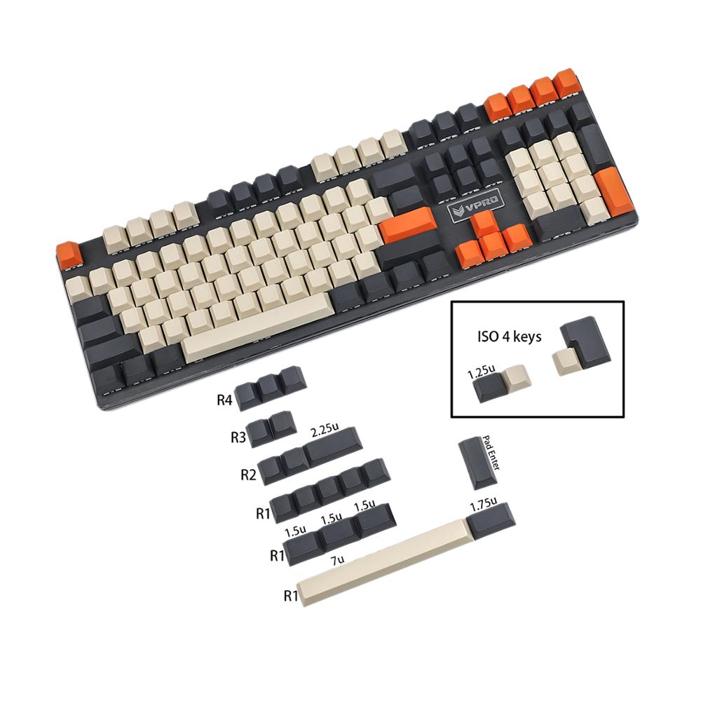 YMDK Blank Carbon Cherry Profile Thick PBT Keycap ANSI ISO Layout For Filco Ducky YMD96 SP64 SP84 KBD75 ID80 GK64