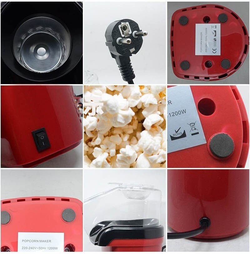 Source 1200W Mini Household Healthy Hot Air Oil-free Popcorn Maker Machine  Corn Popper For Home Kitchen on m.