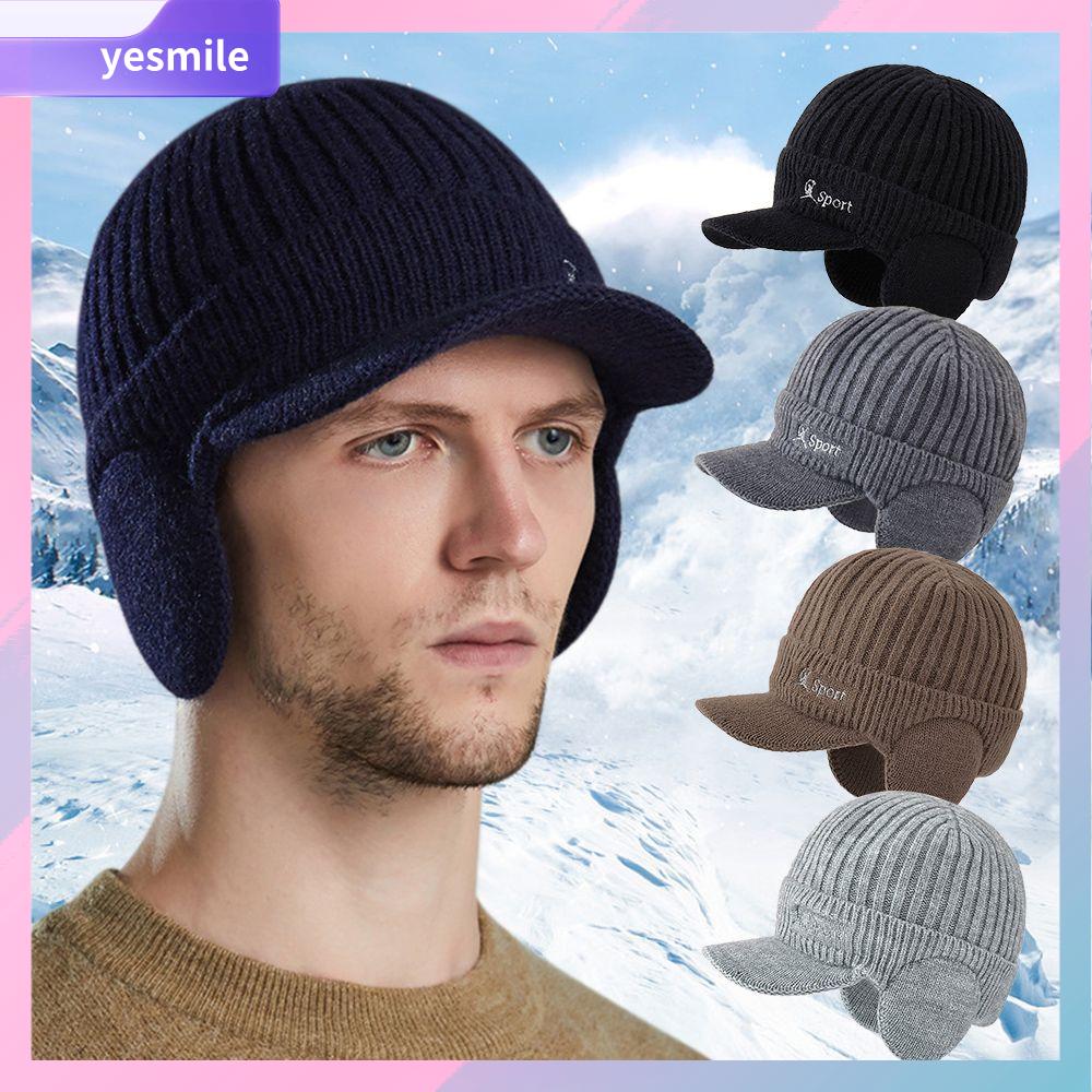 YESMILE Nam Ngoài trời Mút bịt tai Mũ bóng chày Đi xe đạp Mũ bịt tai Bảo vệ tai Mũ đan Ấm mùa đông