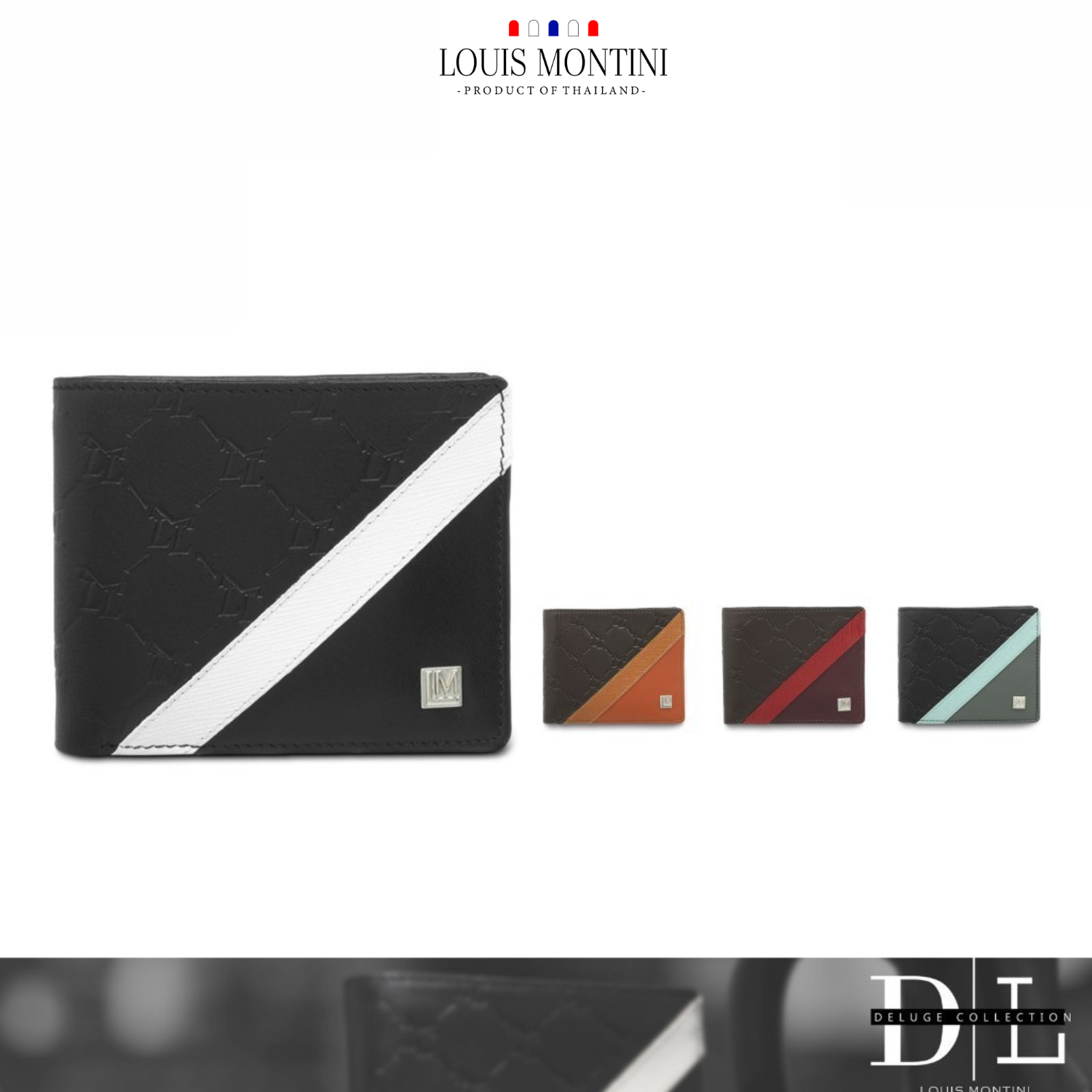 Ví Louis Montini (DL Deluxe) nam da bò thật TTM125