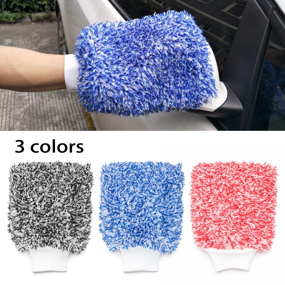 FERPPLMI Mới Bàn chải giặt Super Absorbancy Sợi nhỏ Làm sạch tự động Găng tay xốp ô tô Dụng cụ rửa