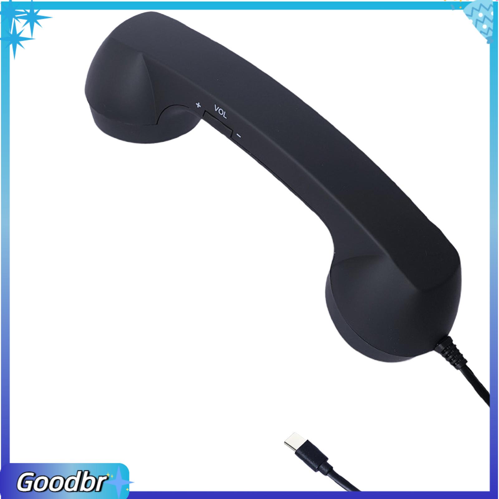 Goodbro điện thoại có dây thiết bị cầm tay điện thoại rõ ràng cao thiết bị cầm tay điện thoại hoài cổ thiết bị cầm tay cho điện thoại di động loại đa dụng C 3.5mm ổ cắm loa Micro thu điện thoại cũ cho điện thoại thông minh
