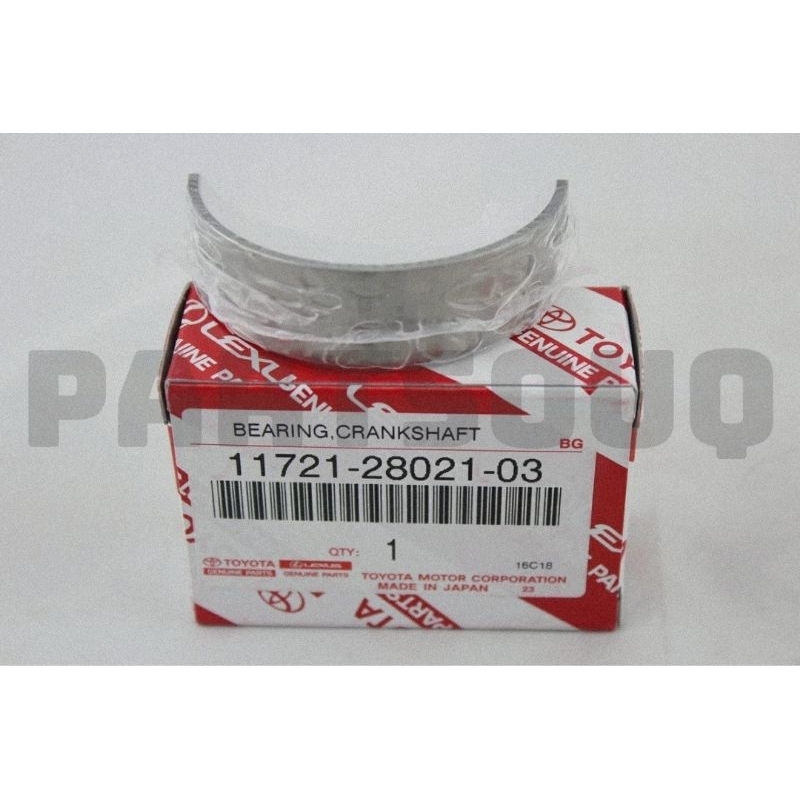 Bearing Crankshaft Metal Duduk metal jalan Alphard, Harrier, Camry vallfire 2400cc Original 11711/21-28021-03 Harga 3,550,000 rupiah*Gratis Ongkir