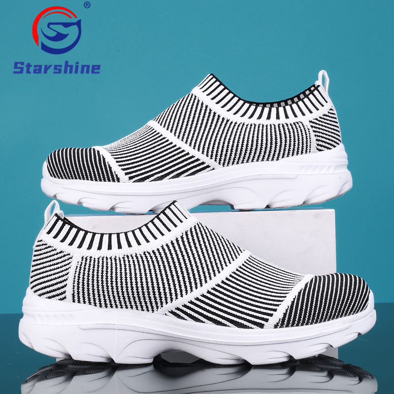 Starshine Giày nữ thường ngày Giày sneaker thời trang mới lưới thoáng khí mùa thu chất lượng cao nhẹ đế mềm Giày đi bộ thoải mái chân lười biếng Giày đi bộ Giày có kích thước lớn: eu35-41 Giày nữ