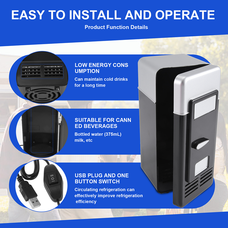 E1[PIA Store] SelectedUsb Mini Fridge Cold Drop Shpping Freezer Usb Mini Fridge Small Portable Soda 