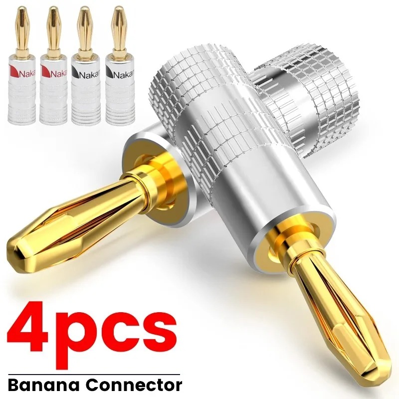 HAODEE 10pcs Gold Plated 2mm 4mm Male Banana Plug Connector for Vi Bei Qian 8Pcs 4mm Banana Plug Male Connector Gold Plate Solder Type for  Multimeter Test Leads Speaker Wire Cable RC Lipo Battery Charger Adapter:  Buy Online at Best Price in UAE -