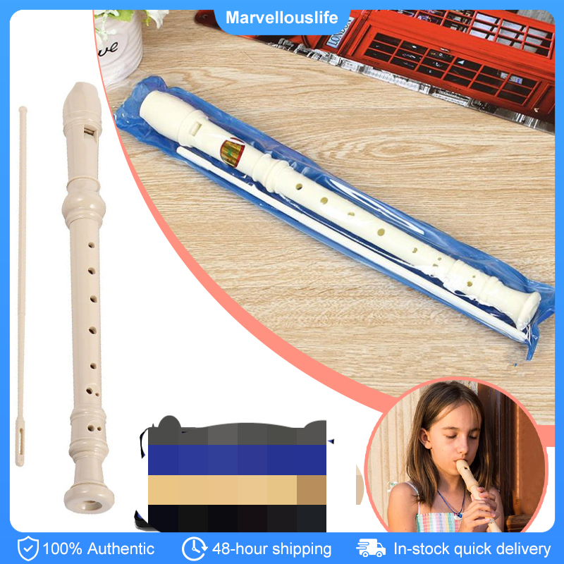 Kids 8 Hole Flute with Cleaning Rod - Musical Instrument