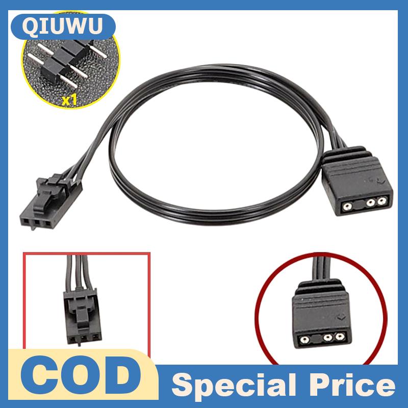 QIUWU Bộ chuyển đổi cáp cho CORSAIR RGB để tiêu chuẩn argb 4pin 3pin Bộ chuyển đổi kết nối tàu cướp biển điều khiển bộ chuyển đổi dòng QL ll120 icue