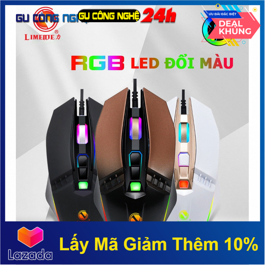 Chuột chuyên game Limeide X2 led RGB Chính hãng -dc3416