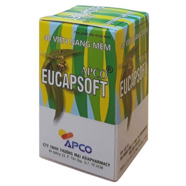 Viên ho dầu EUCAPSOFT - Giảm ho - Long đờm - Lọ 40 viên