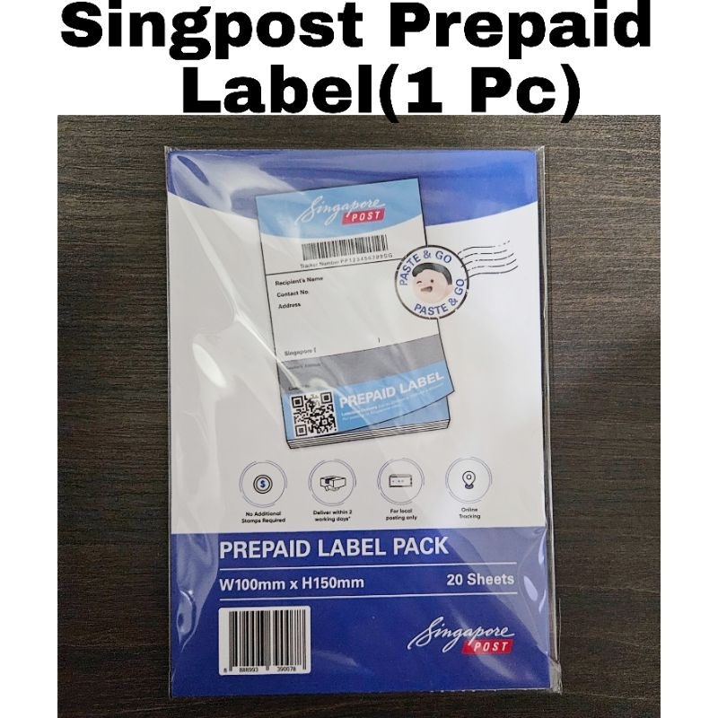 [SG] [FREE SHIP] 1 Piece Singpost Tracked Prepaid Postage Label Local Singapore Delivery Stamp Postal Service
