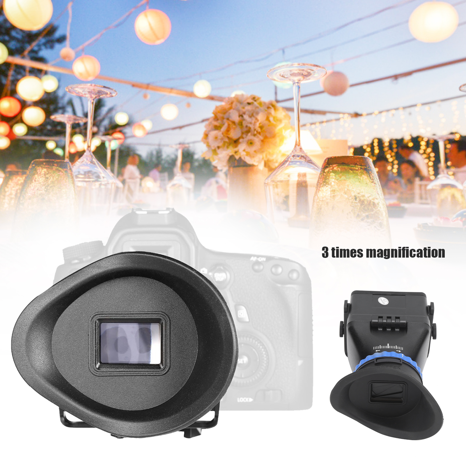 Kính ngắm máy ảnh chuyên nghiệp 3.2 inch LCD Kính lúp Viewfinder 3x Màn hình máy ảnh dù để che nắng mui xe cho máy ảnh SLR Máy quay phim