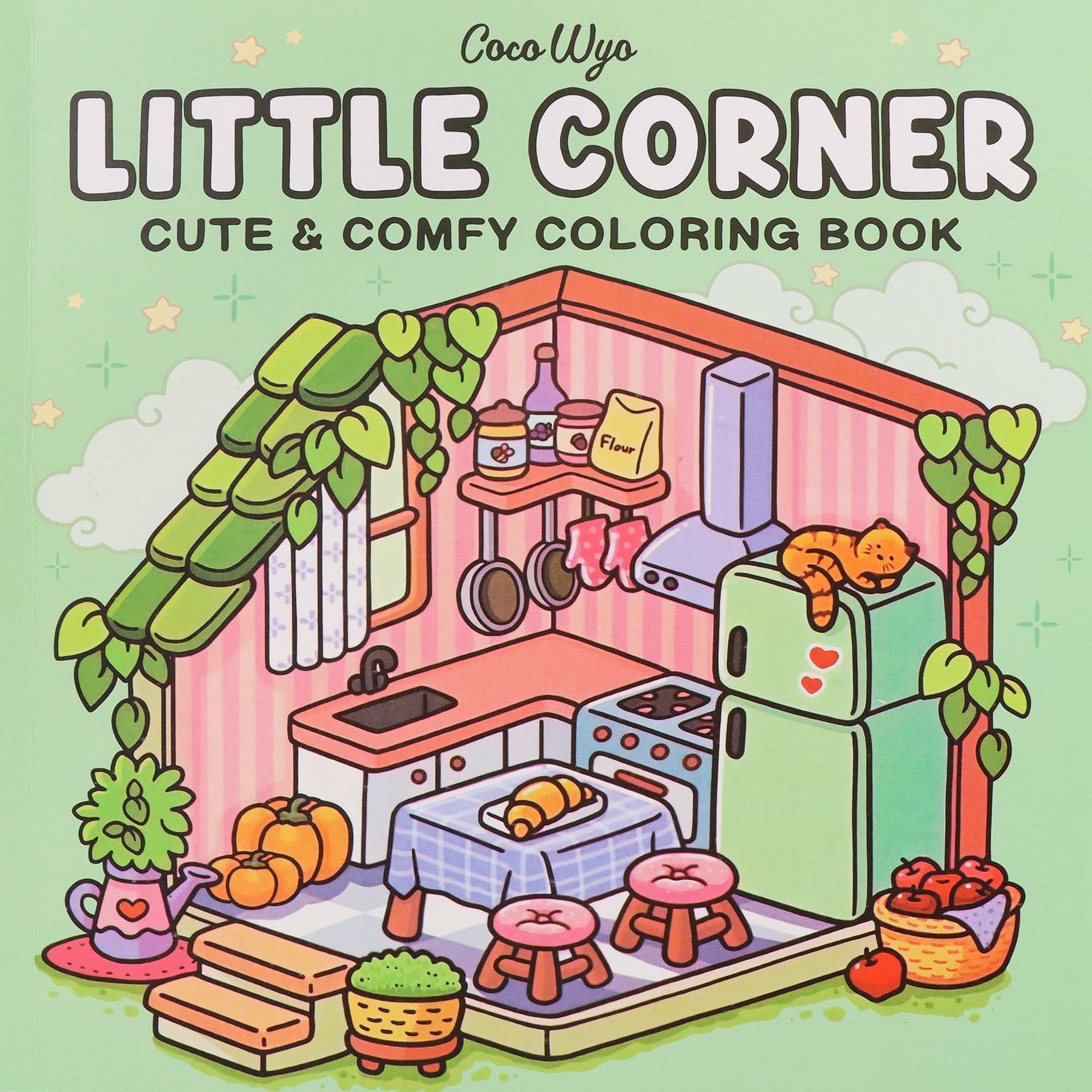 1PC Little Corner: Coloring Book For Adults And Teens, Super Cute Designs Of Cozy, Hygge Spaces For Relaxation,Coco Wyo Girl Moments,Kids Photo Album,Toddler Coloring,Coloring Book,Coco Wyo,Coloring