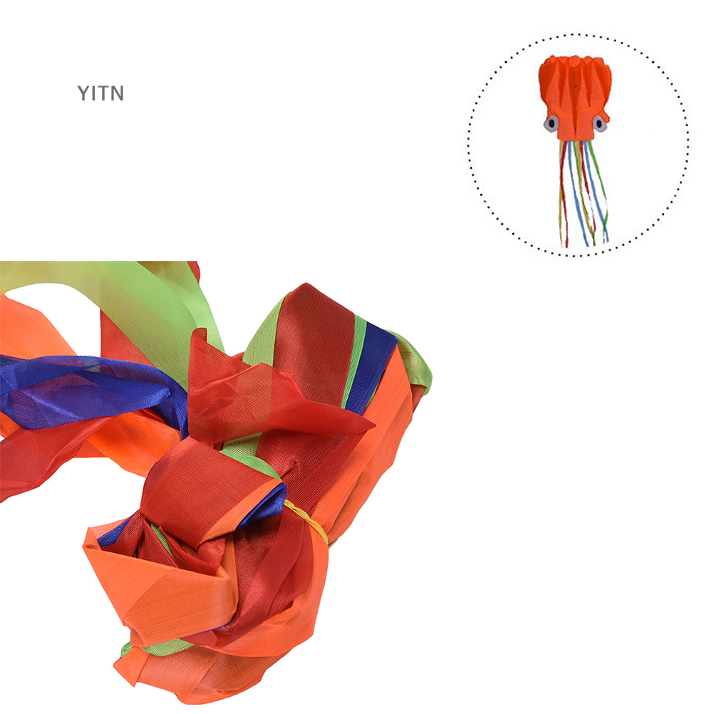 YITN SHENGHAN Won 4M Single Line Stunt Red Octopus Power Sport Flying Kite Outdoor Toy Hot Sale