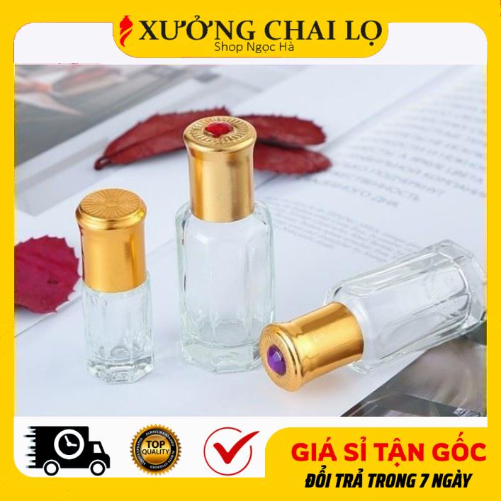 Chai lọ chiết nước hoa dubai 3ml, 6ml, 12ml ruby siêu rẻ vỏ đựng dầu thơm, tinh dầu, chiết mỹ phẩm du lịch