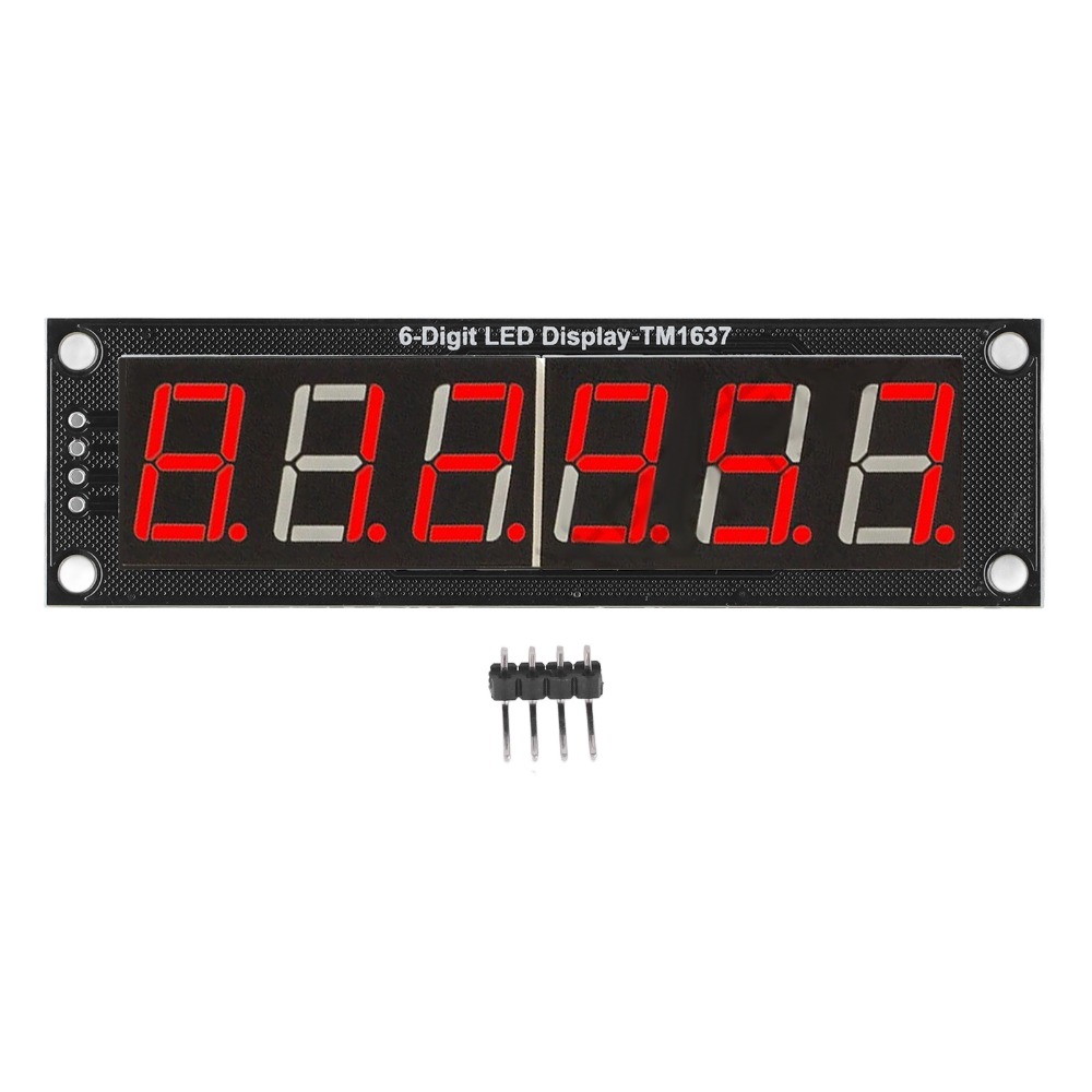 TI9P 0,56 inch Ống kỹ thuật số hiển thị LED 6 chữ số 7 đoạn TM1637. Mô-đun hiển thị Bảng mạch PCB Cắm và chạy Mô-đun ống kỹ thuật số Đồng hồ