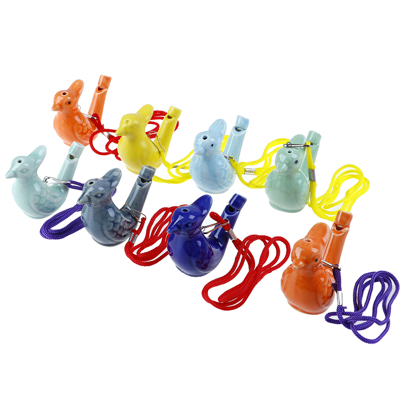 Sunflower 1Pc Chinese ceramic water bird whistle with rope vintage funny musical toys