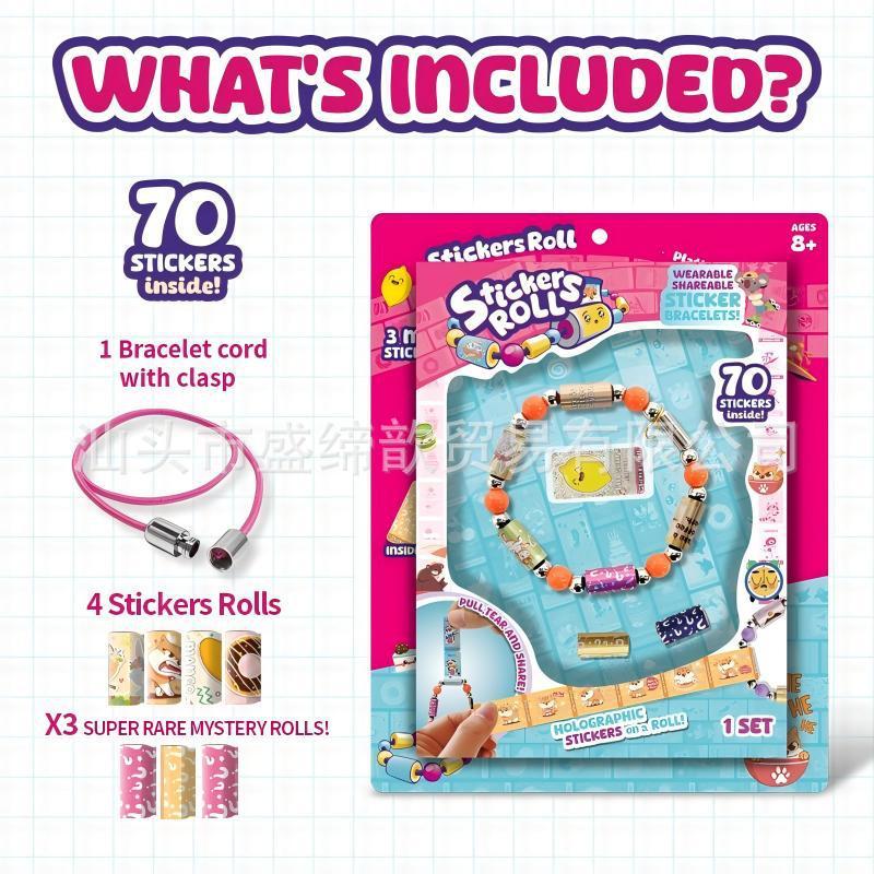 STICKI Rolls Sticki Book - The Original Wearable Shareable Toy Sticker Bracelet + Collection Book | Includes 120Stickers | Over 1000 Fun Sticker Designs to Collect! EF