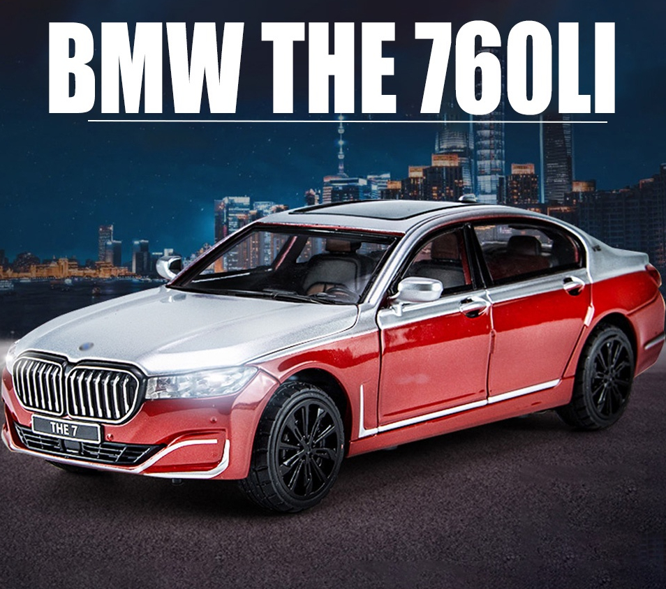 Scale 124 BMW đồ chơi hợp kim đúc 760li bằng kim loại xe hơi mô hình xe