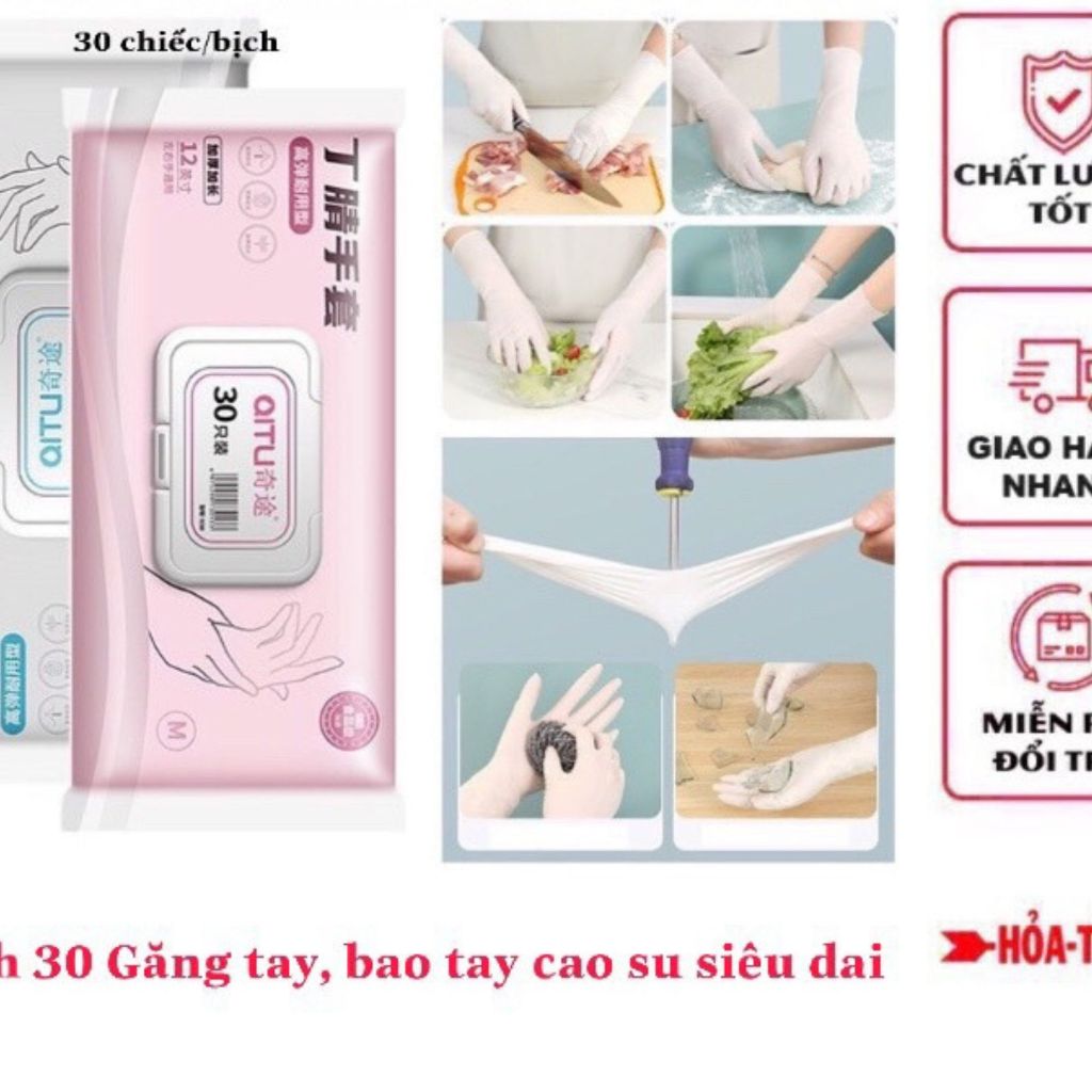 Găng Tay "Bảo Vệ Mẹ . GĂNG TAY CAO SU SIÊU DAI SIÊU DÀY PHÙ HỢP CHO NỘI TRỢ
