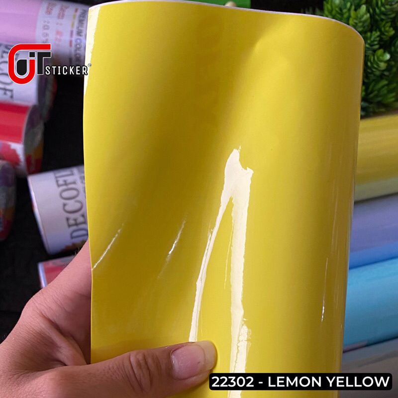 skotlet kuning lemon pastel glossy sticker scotlite lemon yellow pastel premium color vinyl Harga 12,780 rupiah*Gratis Ongkir