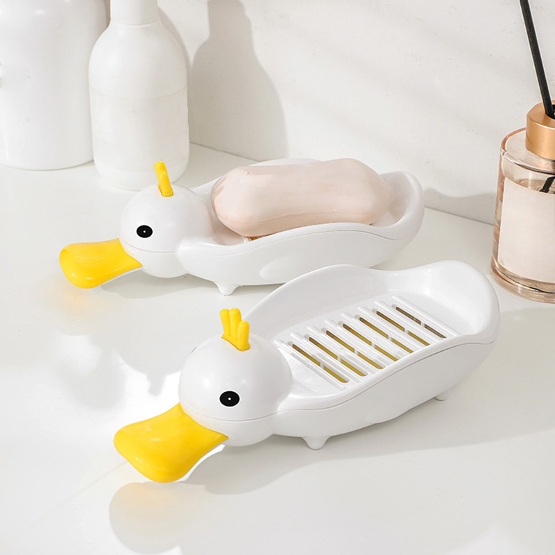 Giá đặt xà phòng Hộp xà phòng/tự thoát nước/Đĩa đựng xà phòng hình con vịt dễ thương, cho bồn tắm bồn rửa nhà bếp ban công
