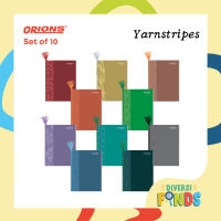 10 pcs Orions YARNSTRIPES 2 with plastic Jacket 80leaves - Assorted Designs