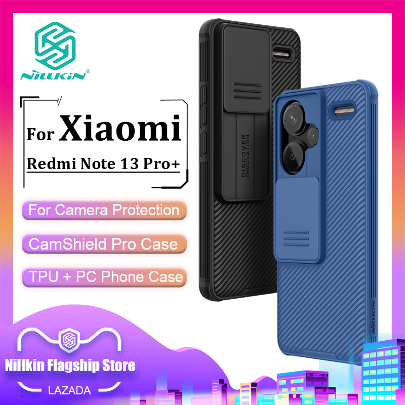 Nillkin Thời Trang Máy Ảnh Bảo Vệ Ốp Lưng Cho Xiaomi Redmi Note 13 Pro Plus Ốp Lưng Máy Ảnh TPU PC Doanh Nhân Ốp Lưng Bảo Vệ Chống Sốc Riêng Tư