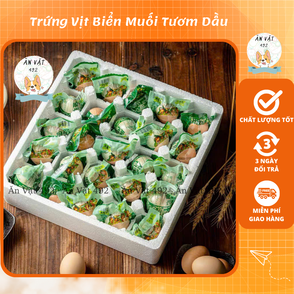 Trứng Vịt Biển Muối Tươm Dầu tan chảy Trứng vịt biển muối thơm ngon - Ăn Vặt 492