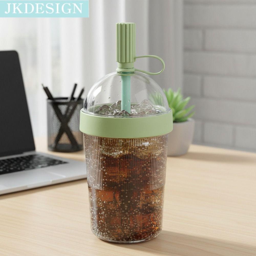 JKDESIGN ฝาปิดทรงโดม แก้วกาแฟพร้อมหลอด พร้อมจุกปิดหลอด โปร่งใส ถ้วยน้ำผลไม้เจลลี่ ทนทาน กันกระแทก แก้วดูดดื่ม สำนักงาน ราคา 355 บาท*ส่งฟรี