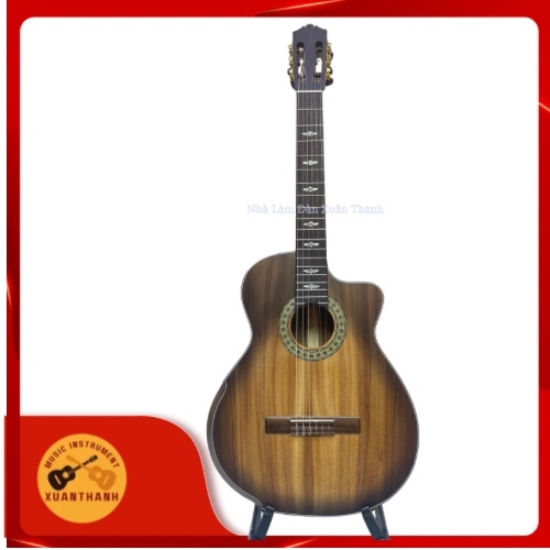 Đàn GUITAR Gỗ ĐIỆP KỸ Có Vát và INLAY CLASSIC( Dây NILONG) GDKC-V4/4