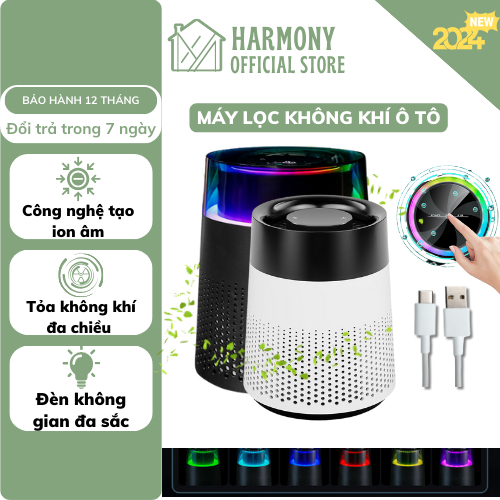 Máy Lọc Không Khí  DELADEP Bộ Lọc HEPA 3 Lớp Cao Cấp Khử Mùi Diệt Khuẩn Lọc Bụi Mịn Tạo Ion Âm Cân B