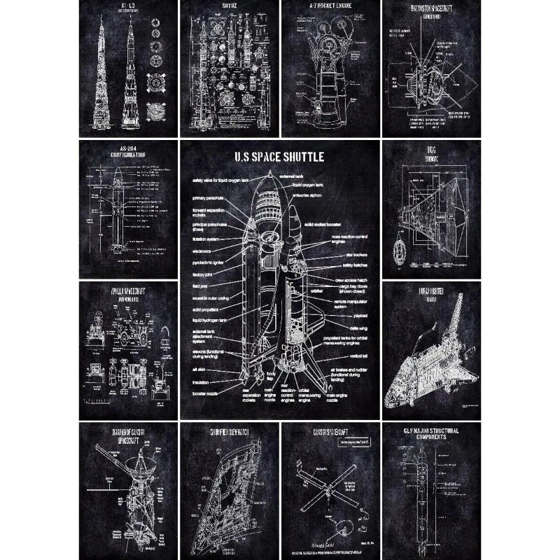 2025 new Space Shuttle Poster  Astronautical Wall Art Print from the Space Passion Collection for Home  Office Decor