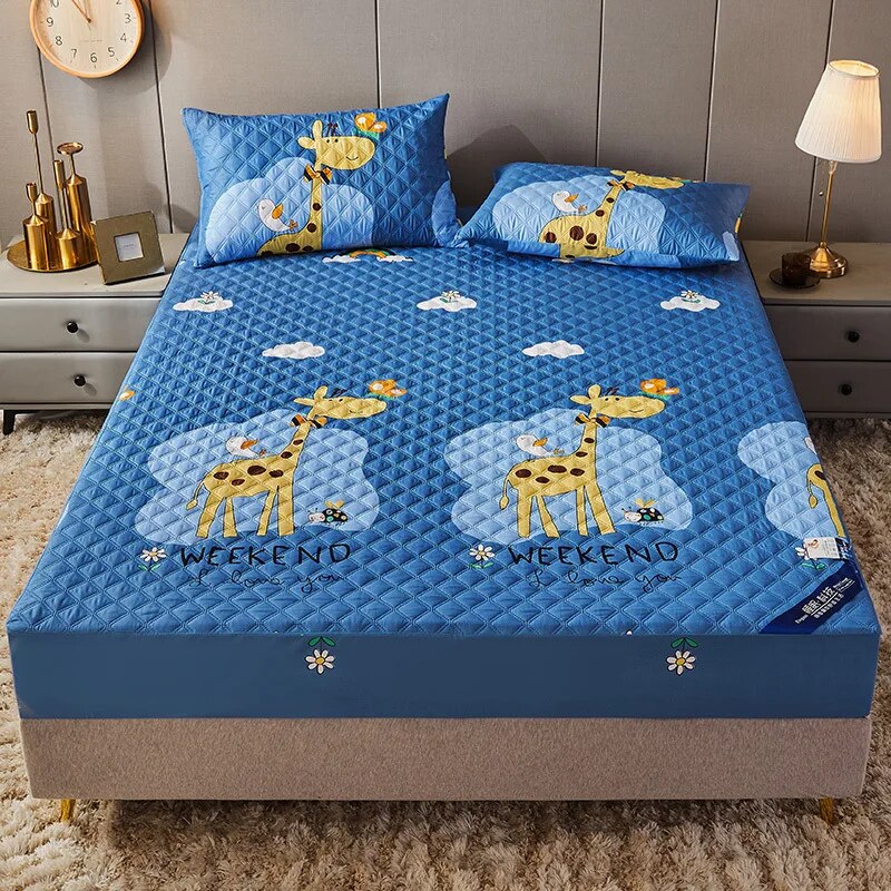 NEW Home Waterproof Quilted Thickened Bed Sheet Baby Old Man Mattress Waterproof Cover Hotel Dustproof Bedspread Protective Cover