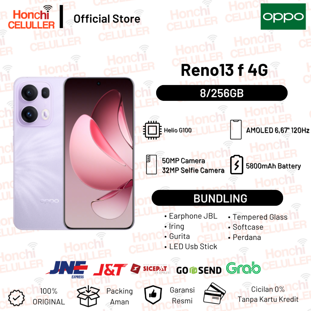 OPPO Reno13 F 4G 8/256GB Smartphone Garansi Resmi OPPO Indonesia Harga  4,699,000 Ringgit*Penghantaran Percuma