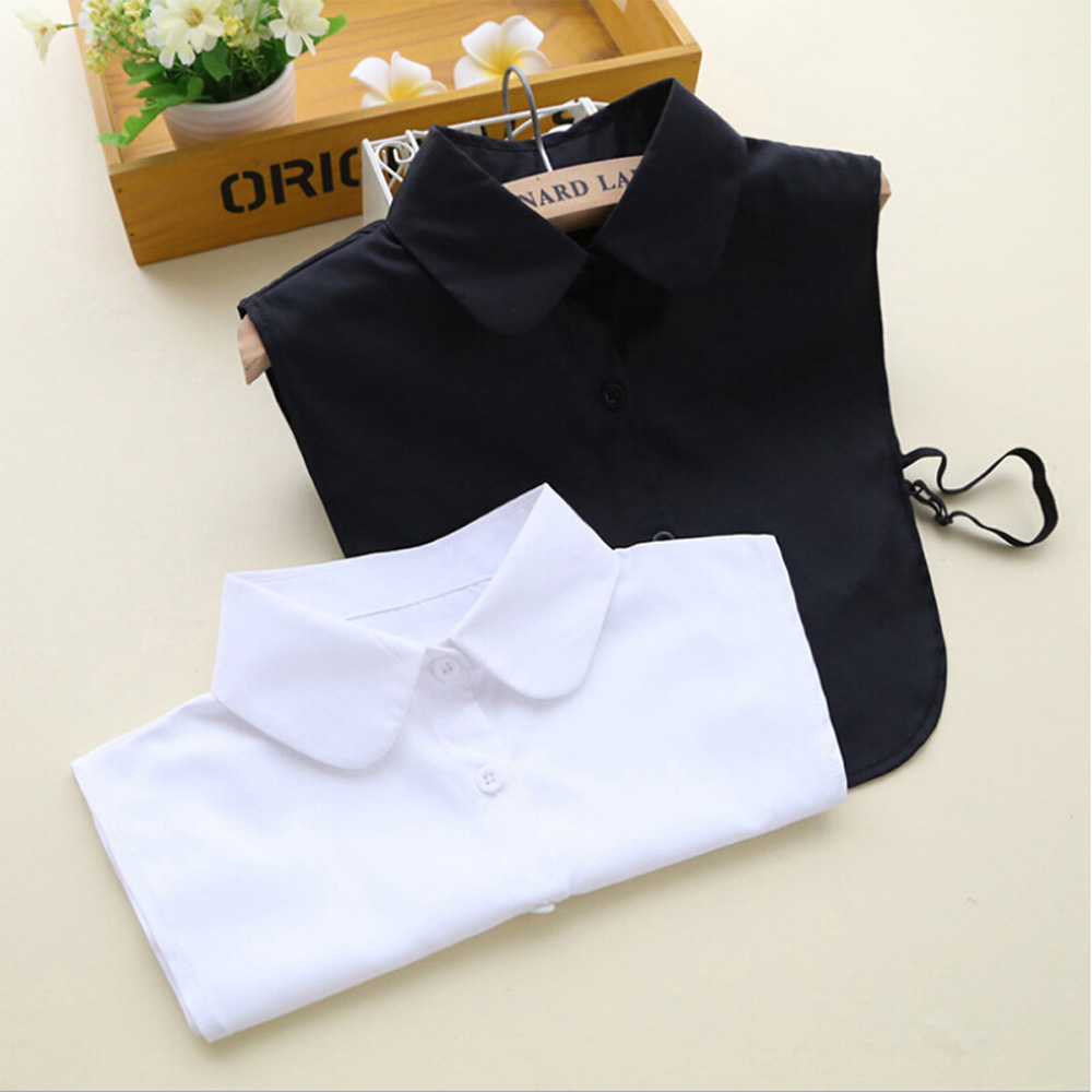 ASO5S Áo sơ mi rắn Đồ cũ Có thể tháo rời Cổ áo giả Phụ kiện quần áo Ren