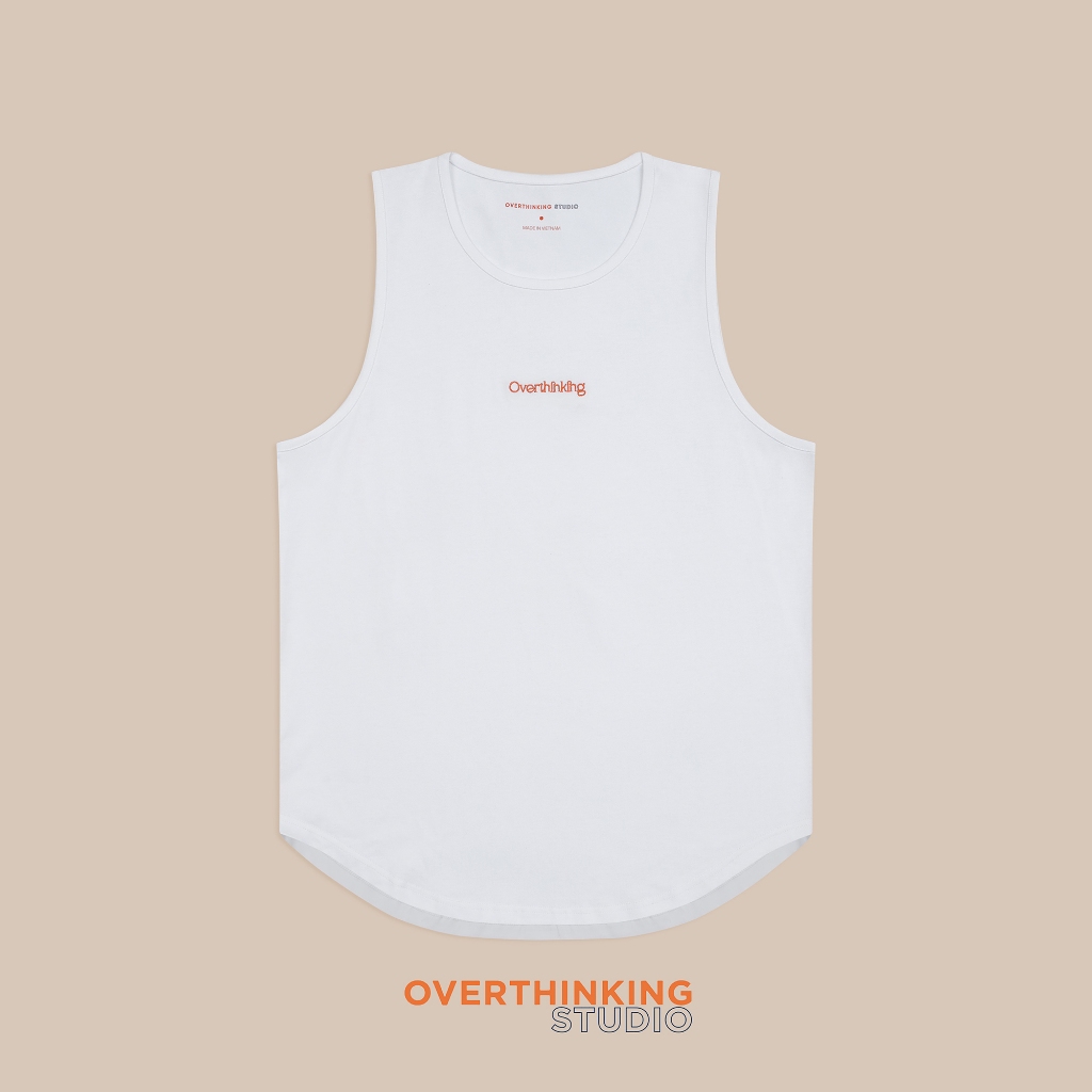 Áo Thun Ba Lỗ Nam Màu Đỏ & Trắng Oversize
