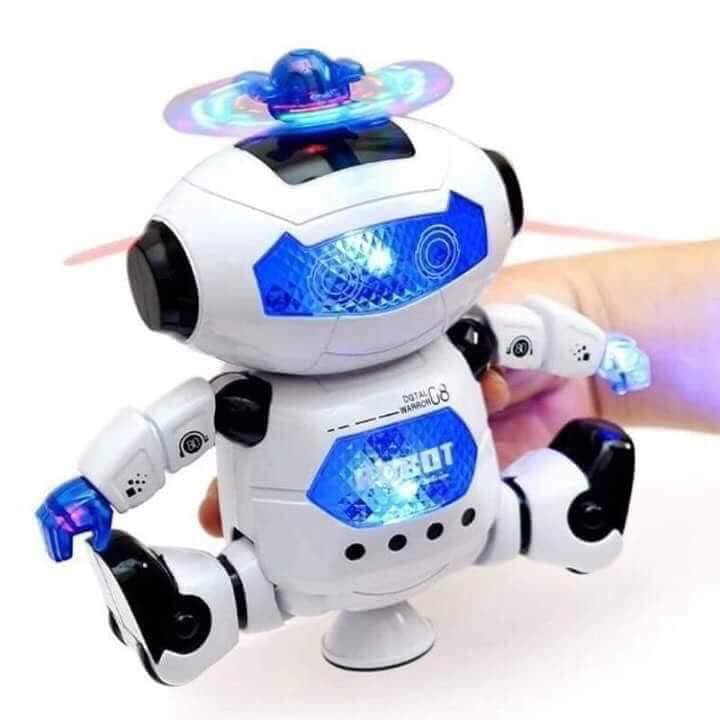 Rô bốt nhảy và phát sáng theo nhạc - Dance Robot xoay 360 độ thông minh/Đồ Chơi Rô Bốt Phát Nhạc Xoay 360 Độ